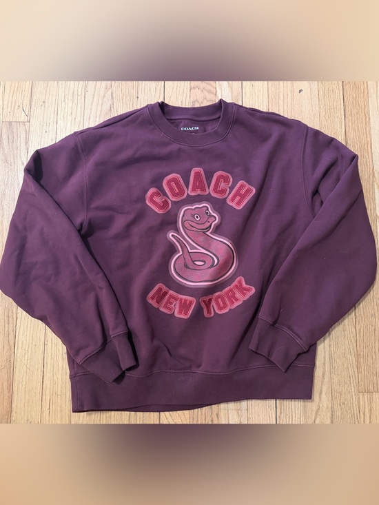 Coach Tops - Coach Maroon Snake Sweatshirt women’s large crewneck